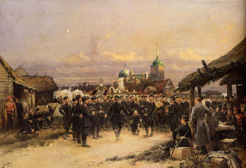 Edouard Detaille Chorus Of The Fourth Infantry Battalion At Tsarskoe Selo china oil painting image